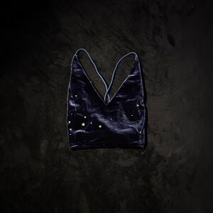 ROMWE Midnight Blue Velvet Top